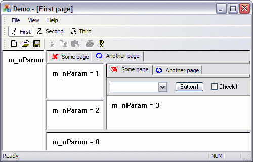Multi-page interface